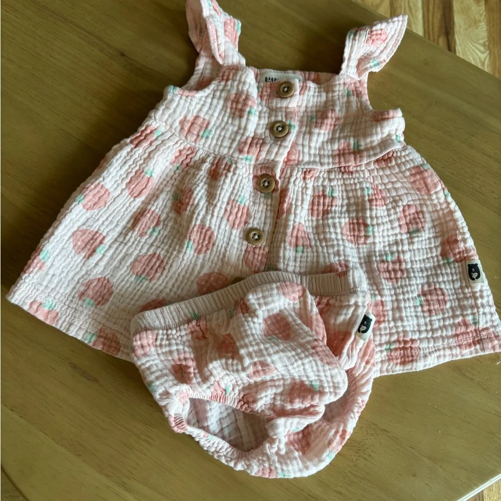 Pink Baby Dress with Matching Bloomers